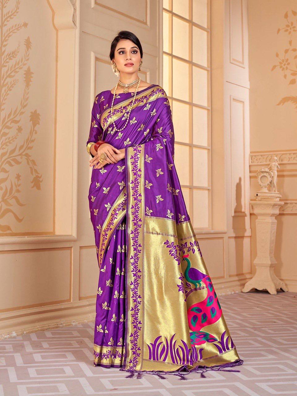 Pure Silk Saree With Paithani Pallu