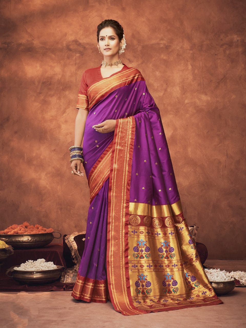 Paithani Saree in Purple