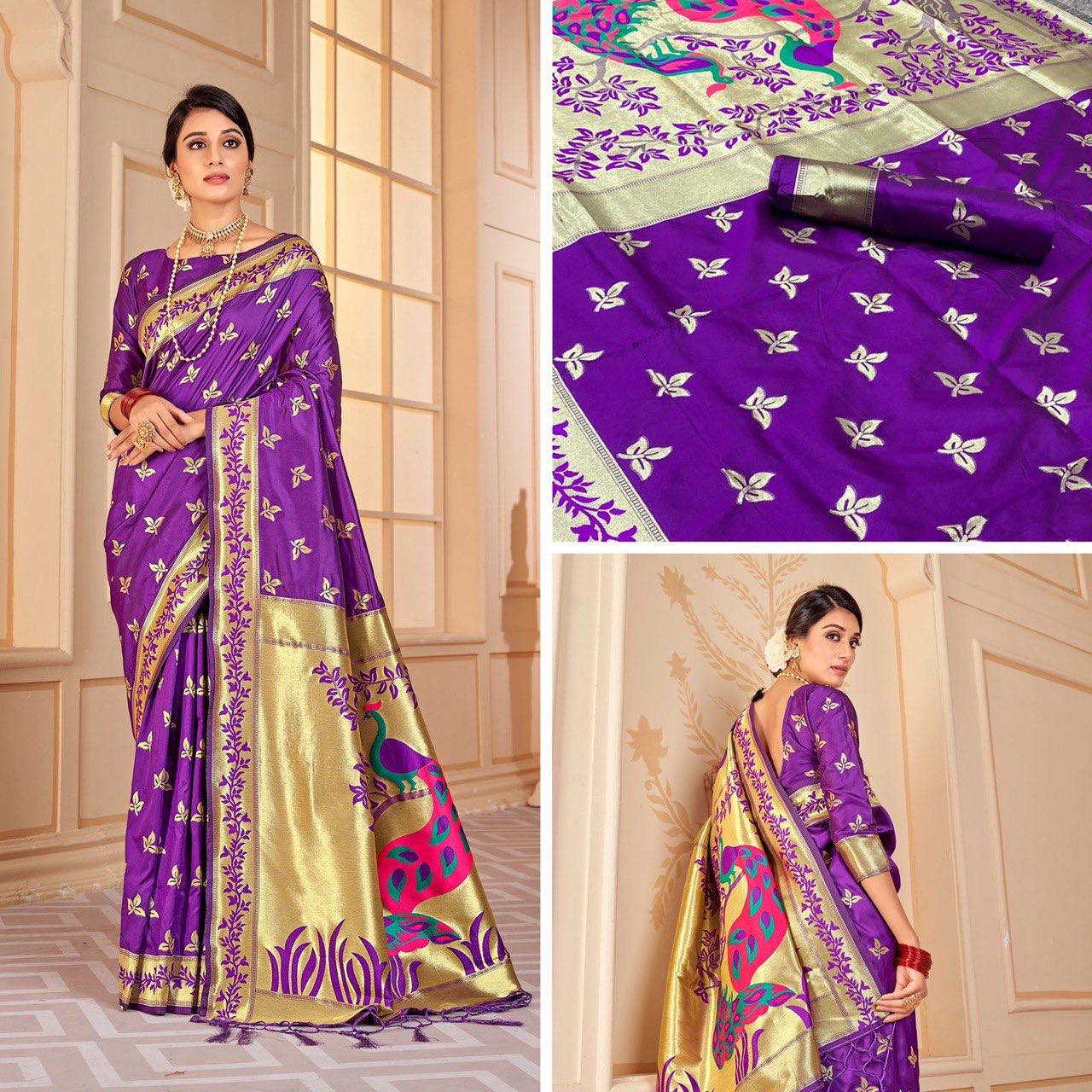 Pure Silk Saree With Paithani Pallu