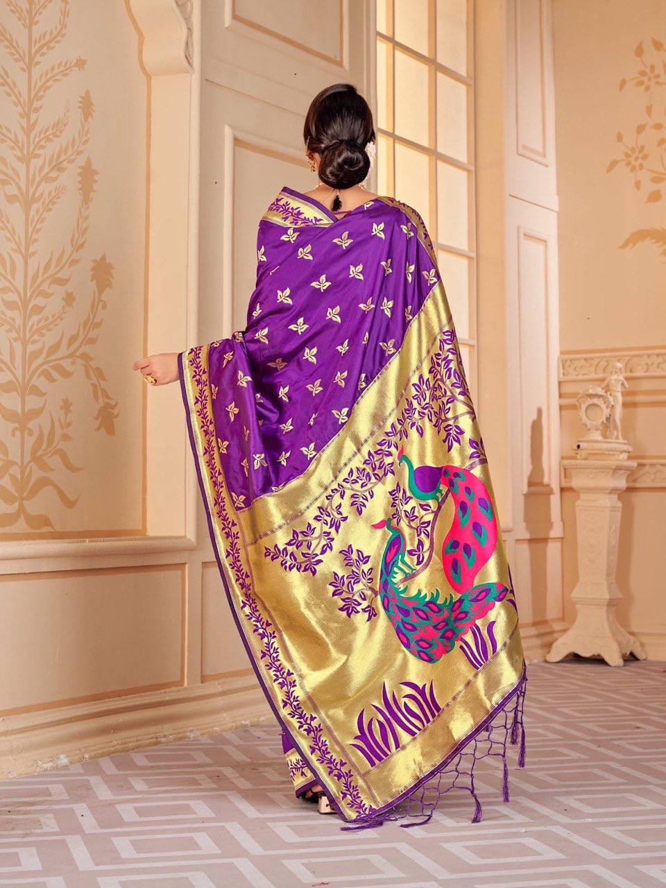 Pure Silk Saree With Paithani Pallu