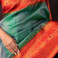 Orange Kashmiri Beautiful Pure Jari Weaving Saree