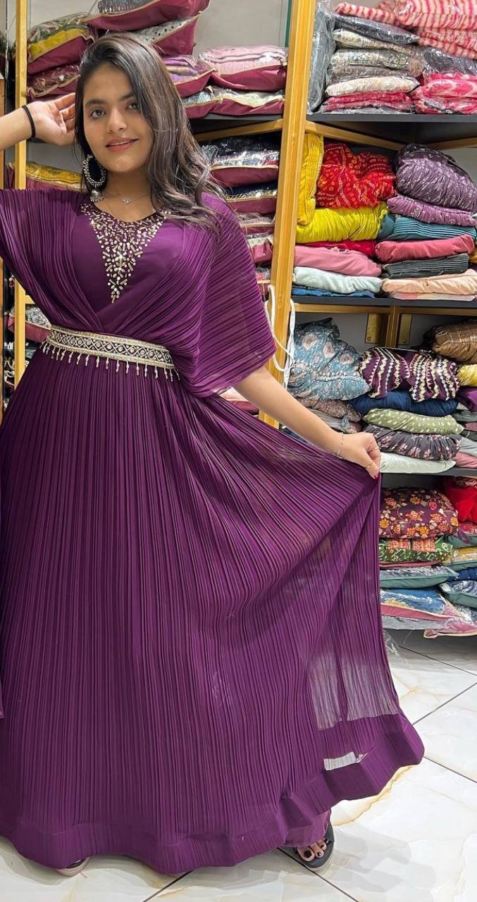 Digital printed Georgette Fabric Maxy Gown – Mahotsav Fashion